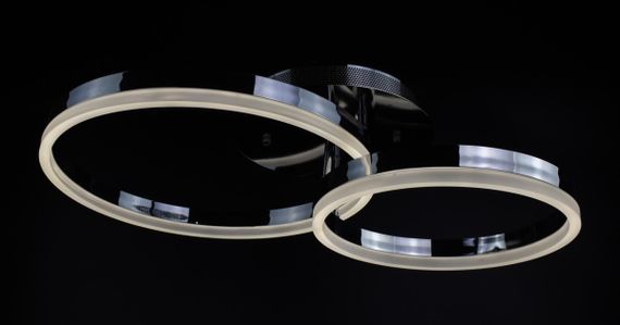 Люстра світлодіодна стельова LED світильник для квартири на стелю лед з пультом 25642 Хром 10х40х62 см. | Зображення 4