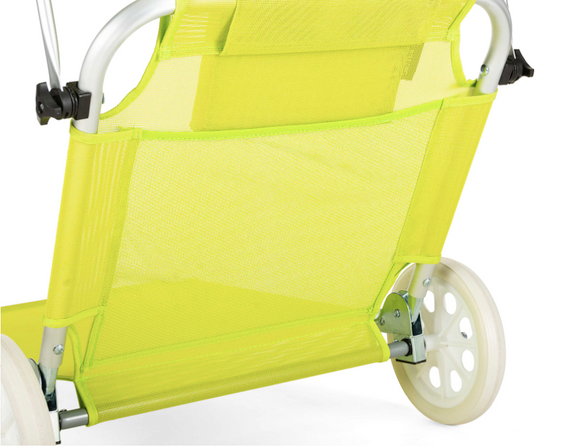 Шезлонг лежак Outtec Sun с козырьком желтой | Зображення 4