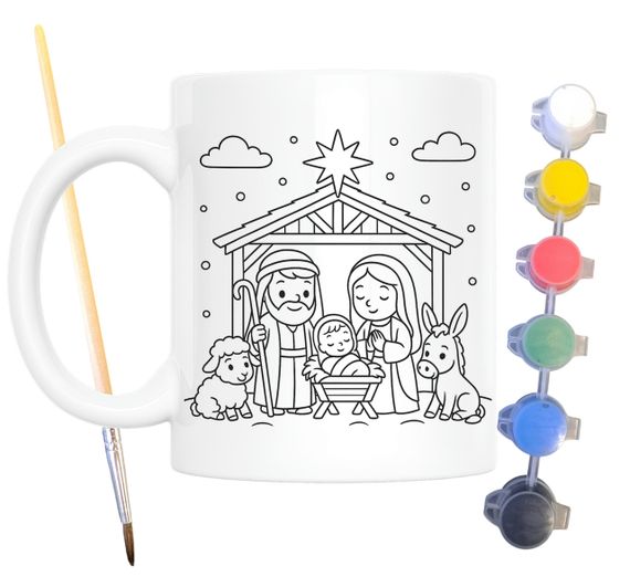 Набор для творчества кружка раскраска Рождество 330 мл белая (КР0142) | Зображення 1