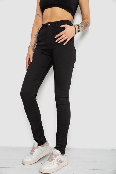 Джинсы женские Skinny стрейч, цвет черный, 182R9676 | Зображення 2