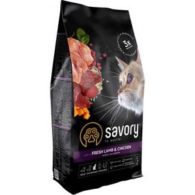 Сухой корм для кошек Savory Adult Cat Steril Fresh Lamb and Chicken 2 кг (4820232630112)