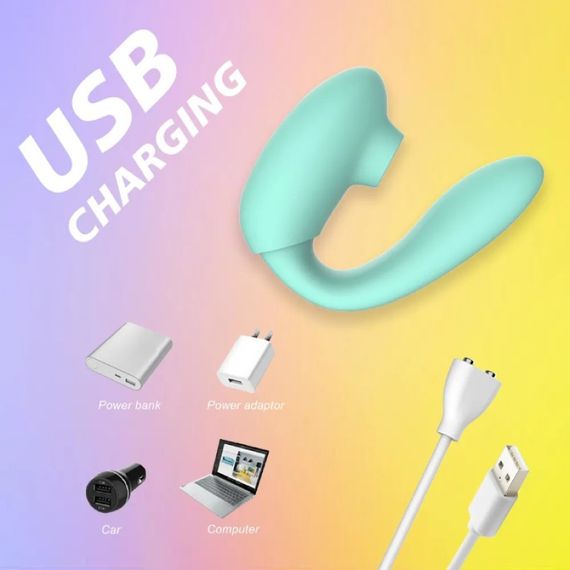 Вибратор двойной стимуляции Every Night Toys вакуум с эффектом посасывания и стимуляция точки G sexstyle | Зображення 5