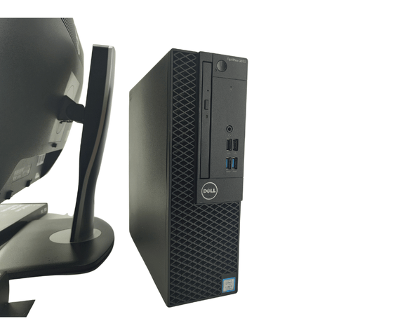 Комплект ПК: комп'ютер Dell OptiPlex 3050 SFF / Intel Core i5-6400 (4 ядра по 2.7 – 3.3 GHz) / 4 GB DDR4 / 240 GB SSD / Intel HD Graphics 530 + Монітор 24" (1920x1080) TN б/в + Подарунок Дротова клавіатура + мишка | Зображення 2
