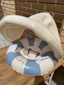 Надувне коло з трусиками та дахом для захисту від сонця Блакитний