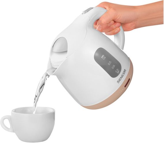 Електрочайник Sencor SWK 1102RS 1 л білий з бежевим | Зображення 7