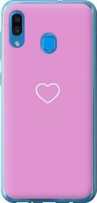 Чохол на Samsung Galaxy A20 2019 A205F Серце 2 із силікону FCh_048370
