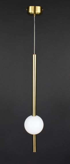 Люстра світлодіодна підвісна LED світильник для квартири на стелю лед 27832 Латунь 65-180х12х12 см.