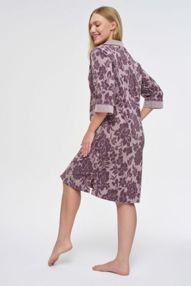 Женский халат Nusa 0505 на молнии, фиолетовый M | Зображення 3