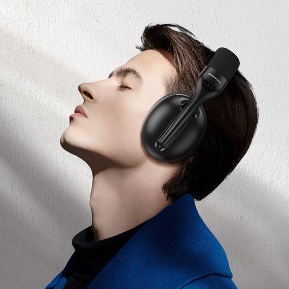 Накладные беспроводные наушники BOROFONE BO30 Magic light Black | Зображення 4