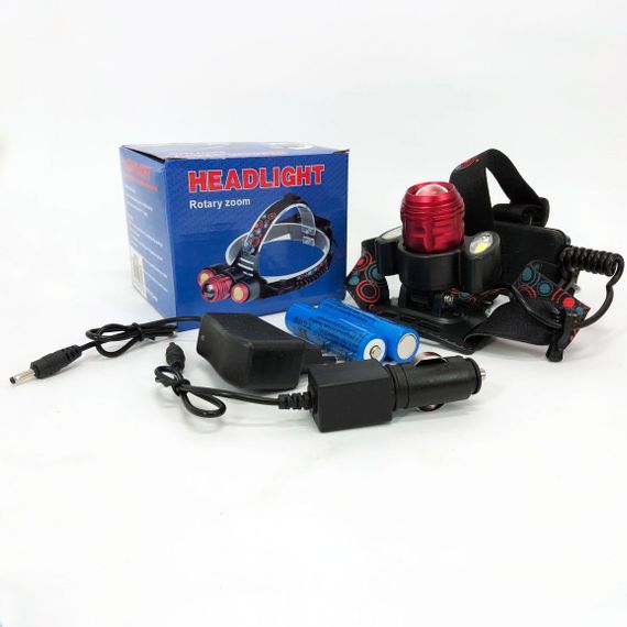 Фонарь для спасателей на голову, Налобный фонарь для монтажных работ аккумуляторный рыбалки KM-58 | Зображення 4