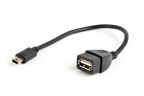Кабель-адаптер USB OTG Cablexpert A-OTG-AFBM-002 для пристроїв, AF - Mini BM, 0.15 м.