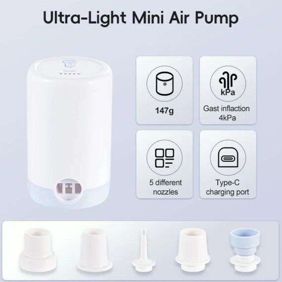 Насос електричний портативний для пляжних кругів, ліжок, матраців | Зображення 1