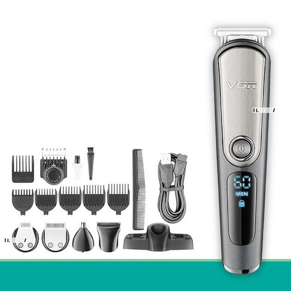 Професійний акумуляторний бездротовий триммер-стилізатор VGR V-105 для волосся та бороди 5 в 1 | Зображення 4
