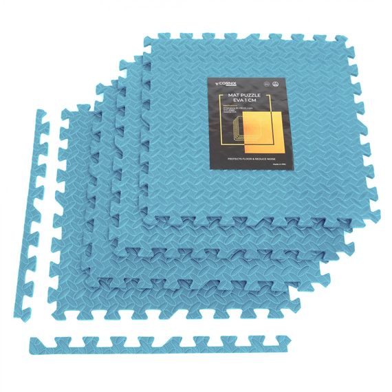 Мат-пазл (ласточкин хвіст) Cornix Mat Puzzle EVA 120 x 120 x 1 cм Sky Blue (XR-0235)
