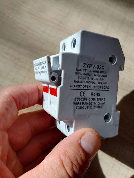 Предохранитель для панелей ZYPV-32x от короткого замыкания DC 15-32а 2P | Зображення 4