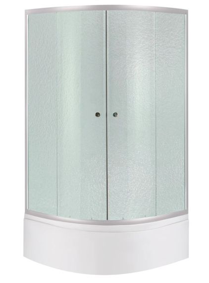 Набір Lidz Душова кабіна Latwa SC80x80.SAT.HIGH.FR напівкругла, скло Frost 4 мм + Душовий піддон Kapielka ST80x80x41, з панеллю