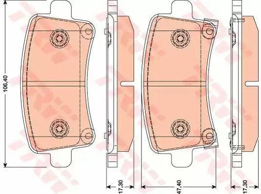 Колодки задні гальмівні Opel, TRW (GDB1784) дискові (95514644) | Зображення 3