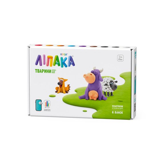 Набор самозатвердевающего пластилина ЛИПАКА – Коровка, пёсик, овца 60024-UA01