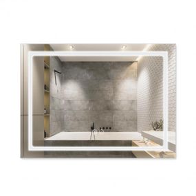 Зеркало Qtap Mideya (DC-F904) 800х600 с LED-подсветкой Touch, с диммером QT2078F904W