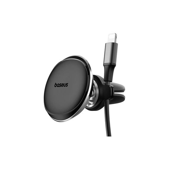 Універсальний автотримач Baseus Magnetic Car Mount Phone Holder with Cable Clip Air Vent Version Cluster Black (C40141201113-00) | Зображення 5
