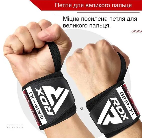 Бинти для зап'ясть (кистьові бинти) RDX GYM WRIST WRAP R11 BLACK/ BLUE (WAH-WR11BU) | Зображення 3
