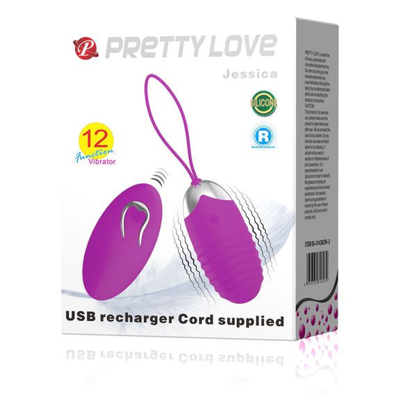 Віброяйце - Pretty Love Jessica Vibrating Egg Purple | Зображення 8