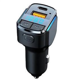 Автомобильный FM ФМ модулятор Terra С34, Bluetooth 5.0, трансмиттер, вольтметр, USB 3.1А, Type C