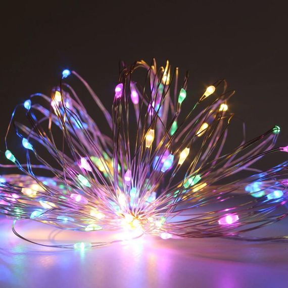 Гирлянда "Роса" 10м, на батарейках (3хАА), Royalstar, Разноцветный / Светодиодная новогодняя гирлянда