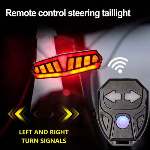 Задній габаритний велоліхтар з поворотами FY-1828, дистанційний пульт, ЗП Type-C, АКБ CR2032 | Зображення 1