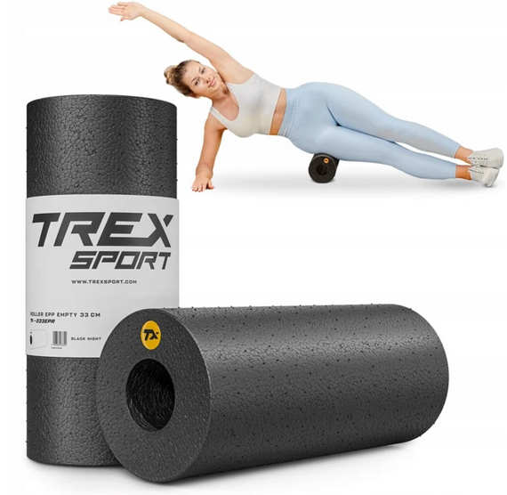 Роллер масажер гладкий Trex Sport TX-033EPR EPP 33см чорний