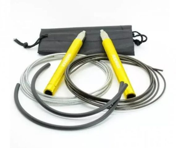 Скакалка швидкісна на підшипниках алюмінієва MadMax MFA-286 Speed jump rope Yellow 3 м (MFA-286-YEL-U) | Зображення 1