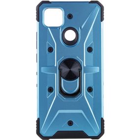 Ударопрочный чехол Pathfinder Ring для Xiaomi Redmi 9C / 10A TPU+PC, Кольцо-держатель, Голубой / Light Blue