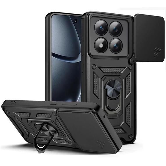 Чохол Ummi Camshield Serge Ring для Xiaomi Redmi Note 15 Pro+ 5G / Poco M8 Pro 5G Чорний / Black | Зображення 1