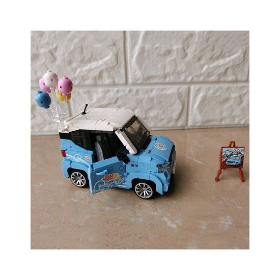 Конструктор LOZ mini Автомобіль MINI блакитний (1131) | Зображення 4