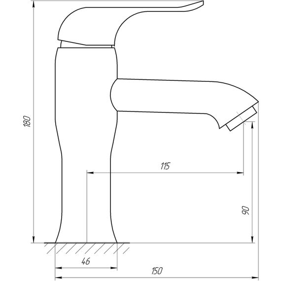 Змішувач для раковини Globus Lux LEON SL-401 | Зображення 2
