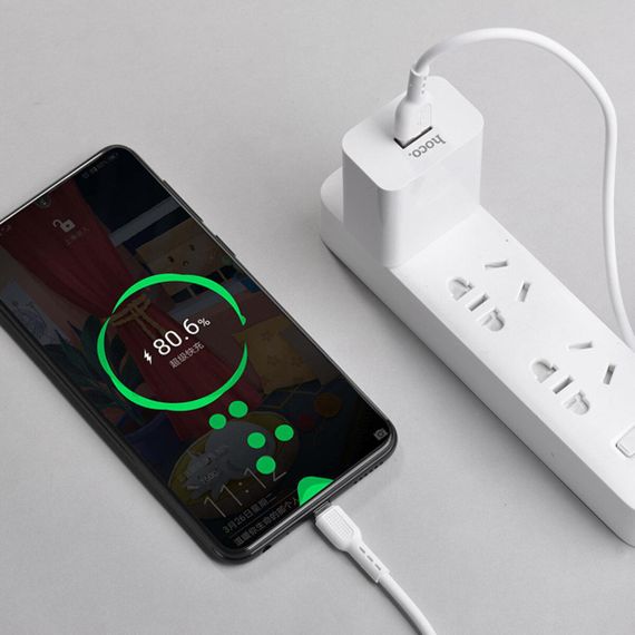 Кабель HOCO X33 Type-C 5A Surge charging data cable White | Зображення 6