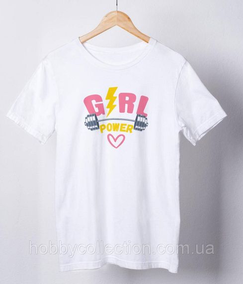 Футболка жіноча із принтом "Girl Power" біла