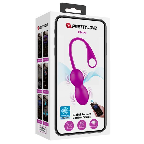 Віброкульки - Pretty Love Elvira Vibrating Egg Purple (App) Sex Aura | Зображення 7