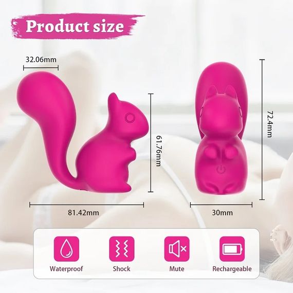 Міні-вібратор кліторальний Every Night Toys Doris у формі лисиці рожевий, 10 режимів вібрації Sex Aura | Зображення 5