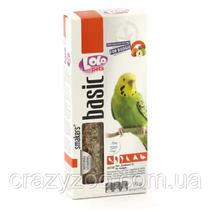 Лакомство для волнистых попугаев Lolo Pets Smakers с орехами 90 г LO-72113