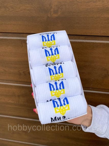 Набір чоловічих патріотичних шкарпеток 40-45 на 5 пар у подарунковій коробці із стрічкою | Зображення 5