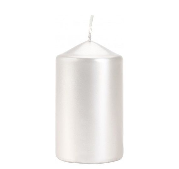 Свічка столова циліндр Bispol AURA Candles sw60/100-190 Білий перламутр | Зображення 1