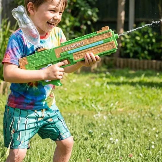 Водяний пістолет електричний зі світлом /  Водяний автомат Electric Water Gun  / Водяний бластер SQ011B | Зображення 4