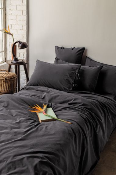 Постельное белье  Issimo Savanna Poplin 200 х 220 см Blacky