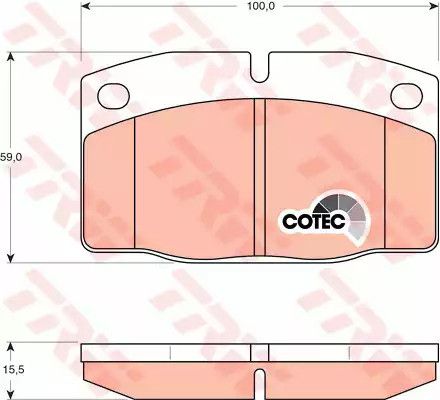 Колодки гальмівні дискові BEDFORD (GM) — LOTUS — OPEL — VAUXHALL Astra Van/Astramax/Elan/Ascona/Com