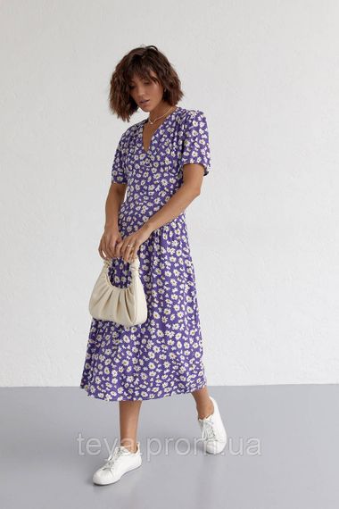 Плаття літнє з квітковим принтом колір фіолетовий розмір M FL_000172 | Зображення 4