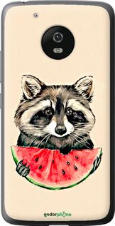 Чохол на Motorola Moto G5 Єнотик з кавуном "4605u-832-2448"