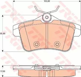 Гальмівні колодки дискові CITROEN/PEUGEOT C4/3008/5008 R 09, TRW (GDB1828)