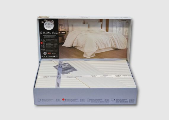 Постільна білизна Cotton Shine Stripe Satin 200х220 Stone | Зображення 3