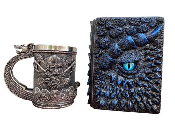 Подарунковий набір Кухоль 3D Корабель Вікінгів і Блокнот 3D «Книга Теней і Глубін»